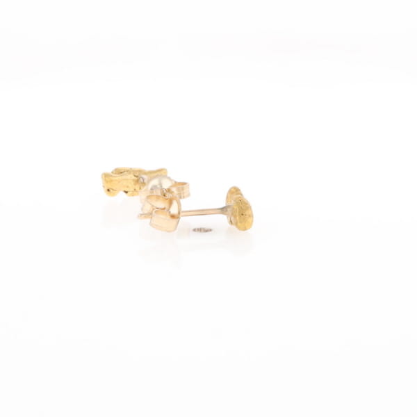Natural Gold Nugget Stud Earrings