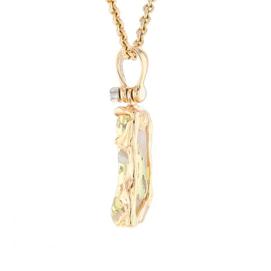 Gold Quartz Freeform Pendant (G2)