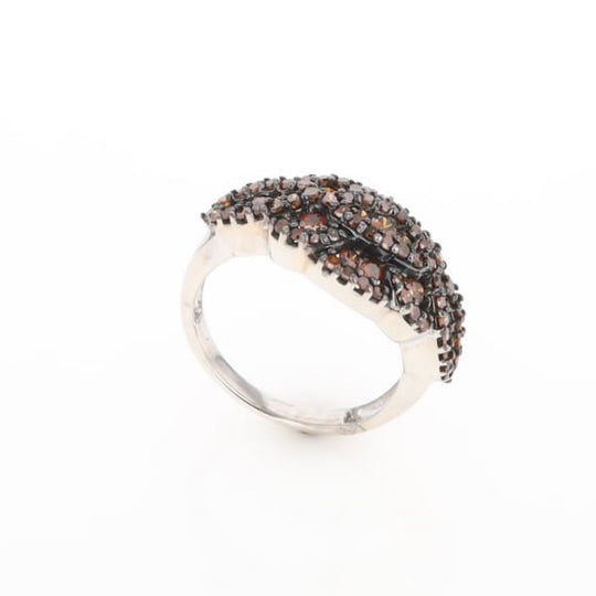 Knot Cluster Orange Diamond Ring