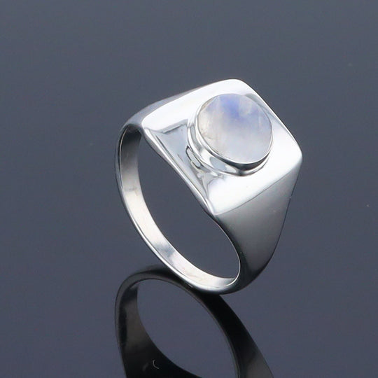 Bezel Moonstone Ring