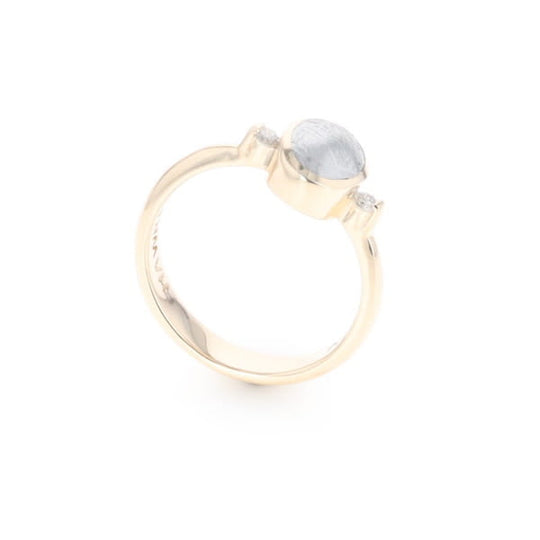 Meteorite Oval Inlay Ring