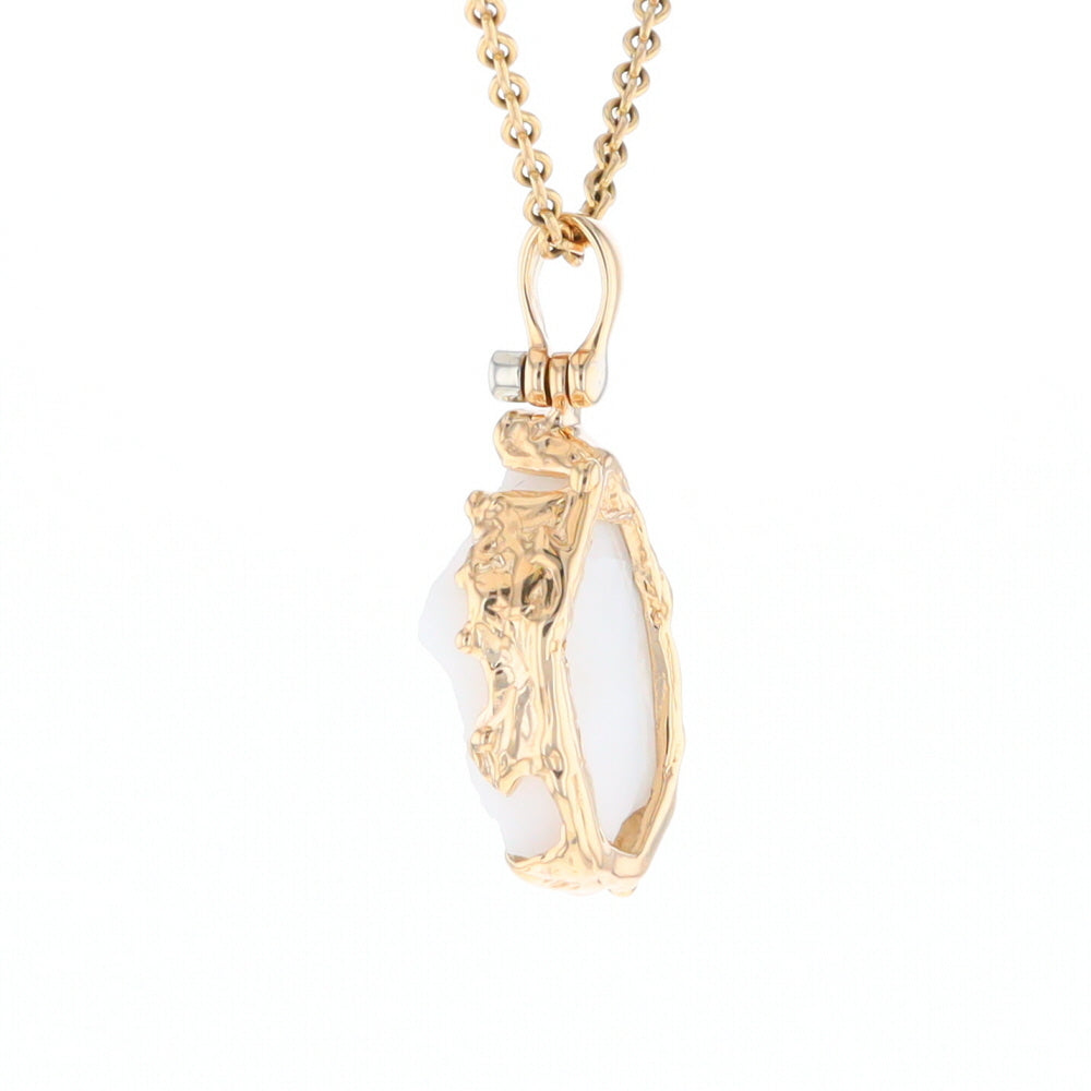 Rough Gold Quartz Freeform Pendant