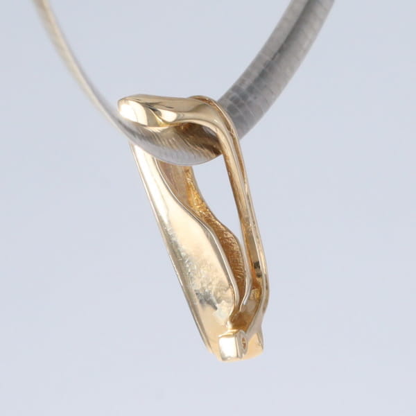 Opal Pendant Triangle Inlaid Design with .06ct Round Diamond