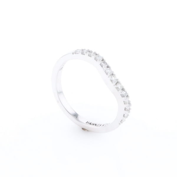 Diamond Contour Wedding Band