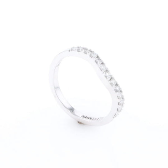 Diamond Contour Wedding Band