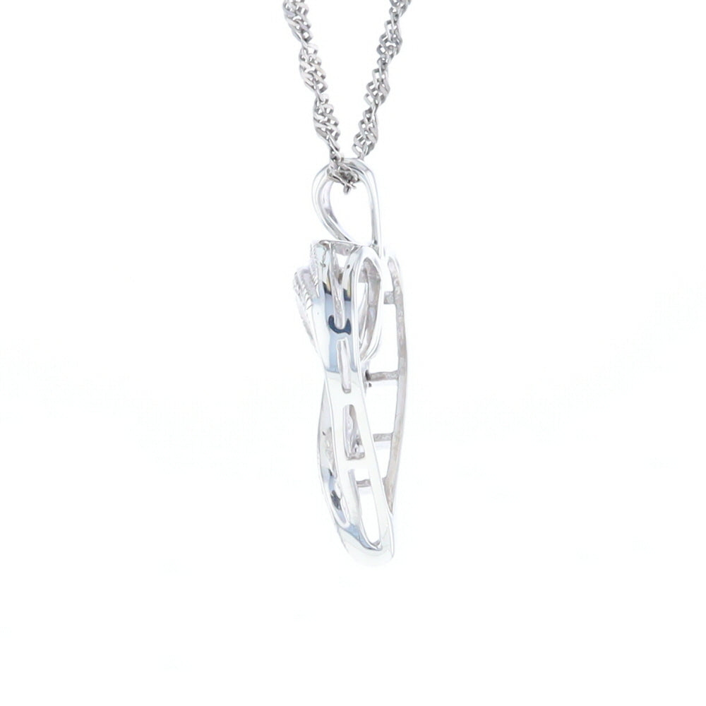 "MOM" Diamond Heart Pendant