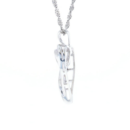 "MOM" Diamond Heart Pendant