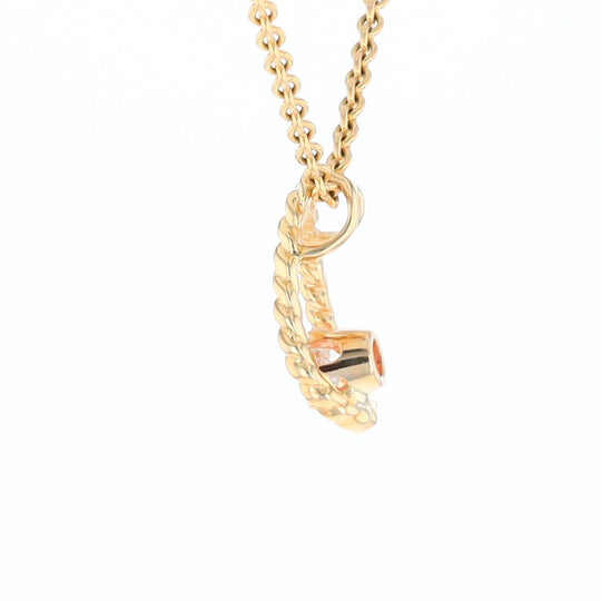 Solitaire Diamond Pear-shaped Rope Pendant