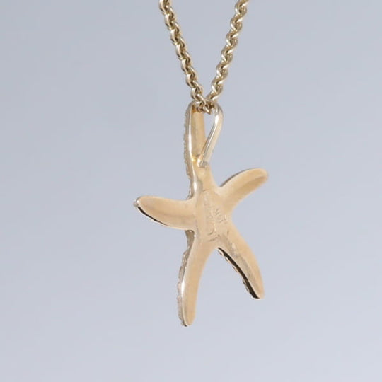 Opal Pendant Inlaid Realistic Star Fish Sea Life Design