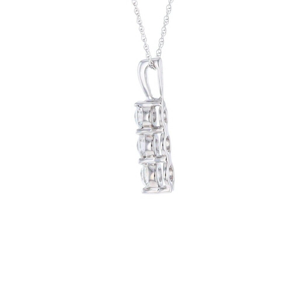 Three Diamond Drop Pendant