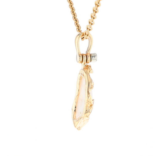 Gold Quartz Freeform Pendant (G2)