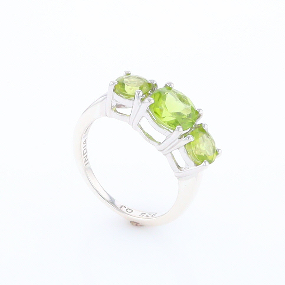 Three Peridot Ring