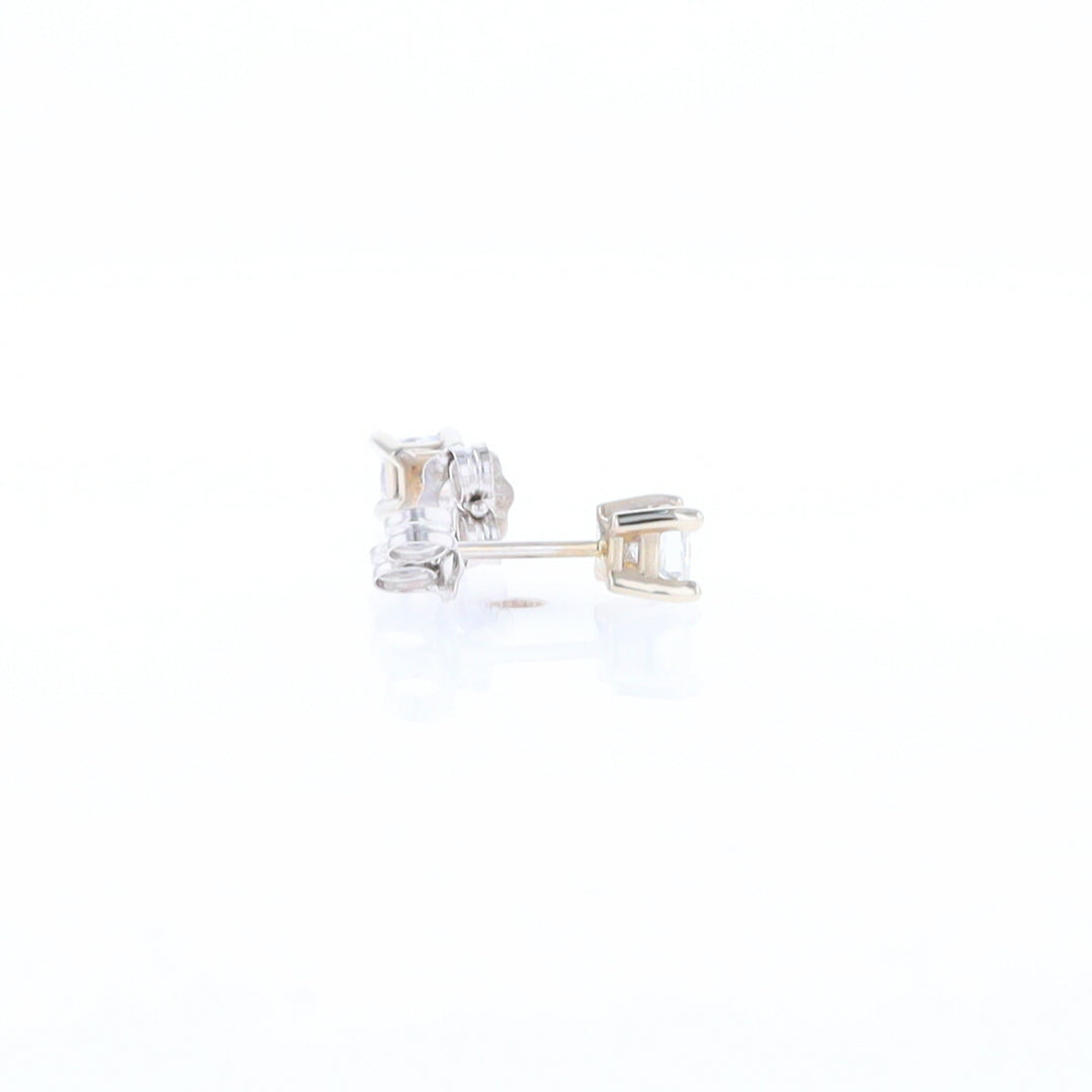 0.43ctw Princess Cut Diamond Stud Earrings