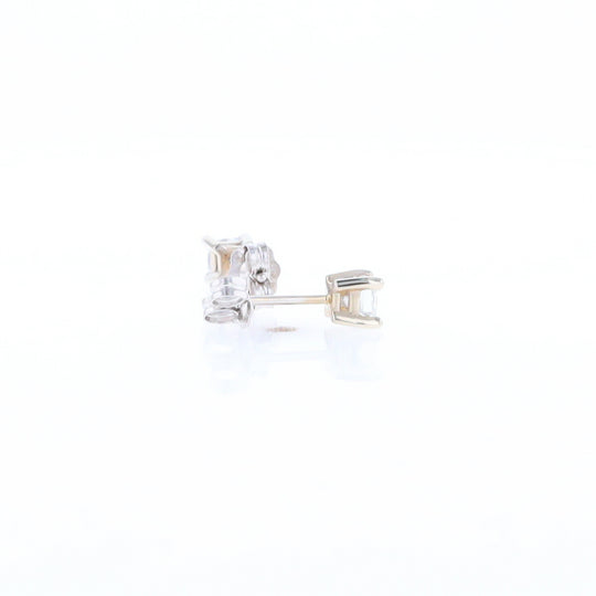 0.43ctw Princess Cut Diamond Stud Earrings