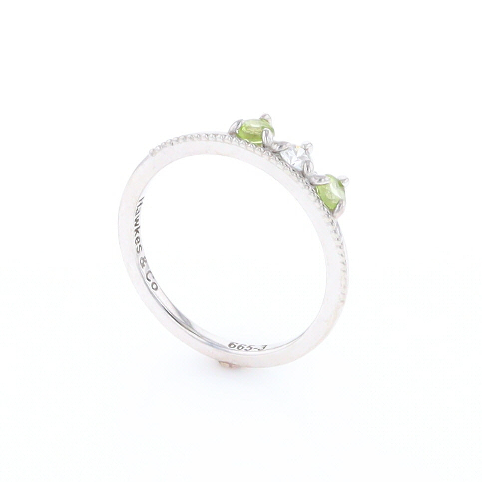 Peridot & Diamond Mother's Ring