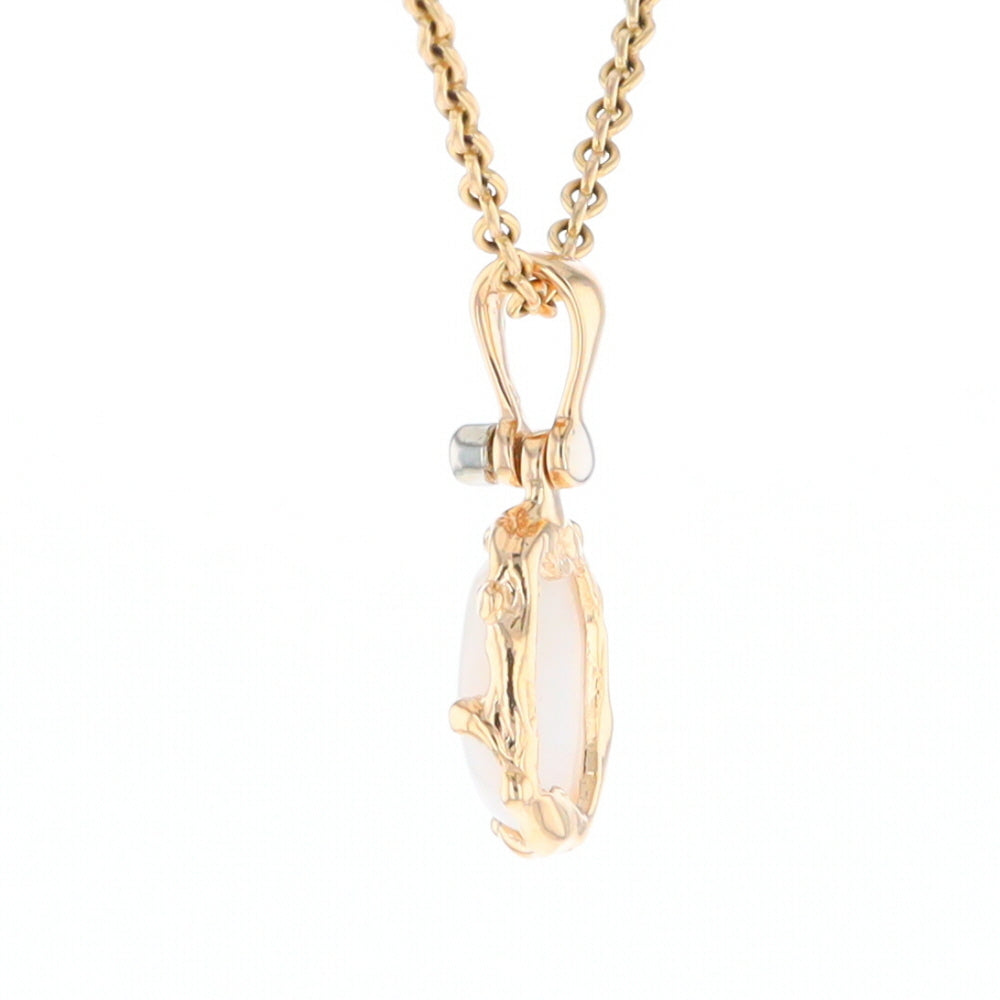 Gold Quartz Freeform Pendant