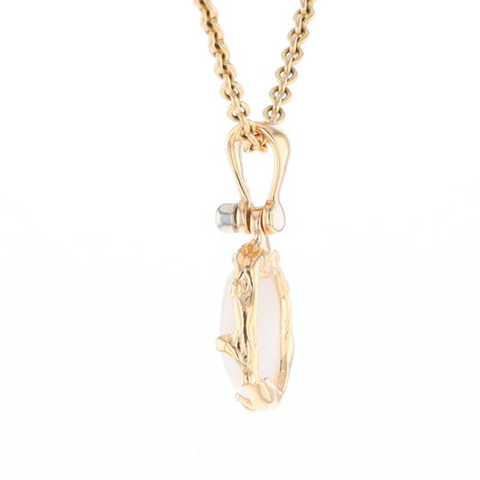 Gold Quartz Freeform Pendant