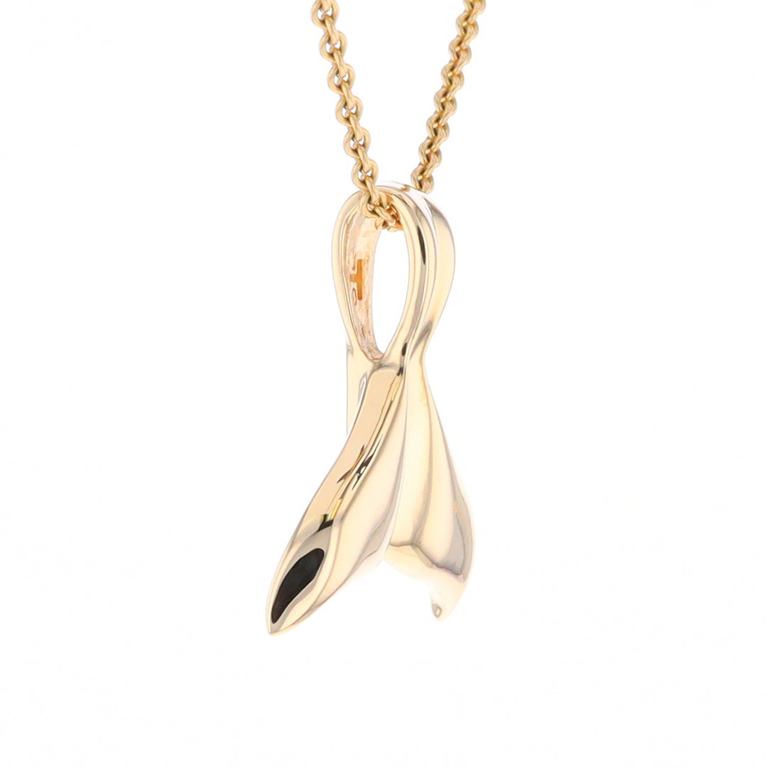 Whale Tail Necklaces Double Natural Nuggets Inlaid Sea Life Pendant