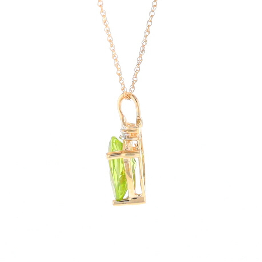 Pear-Shaped Peridot Necklace