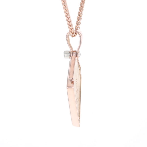 Turquoise Kite Shaped Inlaid Pendant with 0.19ctw Diamonds