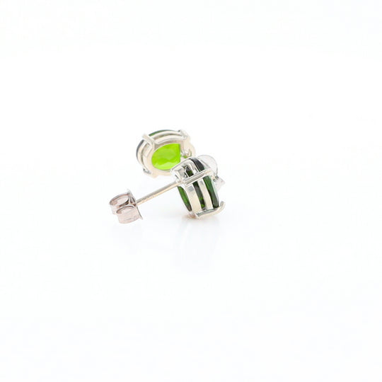 Chrome Diopside Solitaire Studs