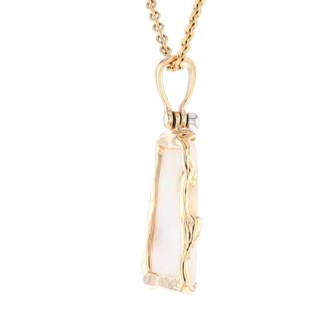 Gold Quartz Freeform Pendant  (G2)