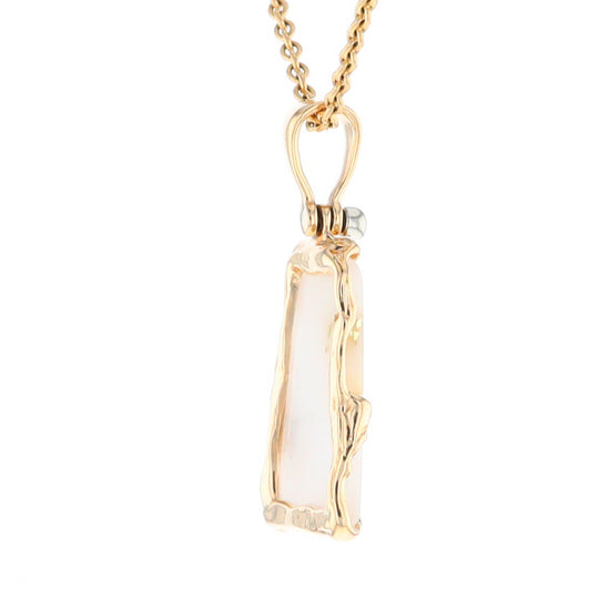 Gold Quartz Freeform Pendant  (G2)