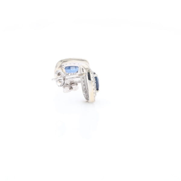 Double Halo Sapphire Earrings