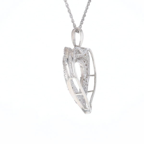 Frosted Diamond Heart Necklace