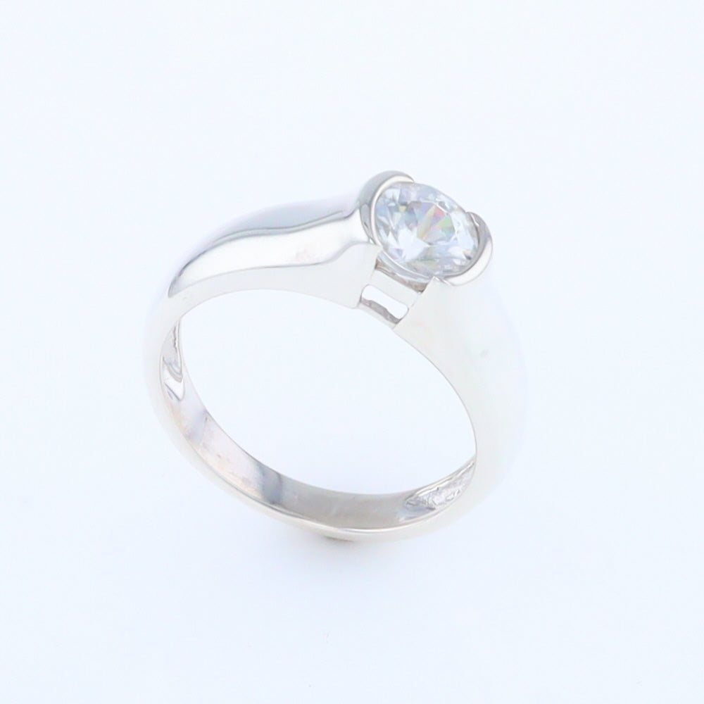 Cubic Zirconia Solitaire Ring