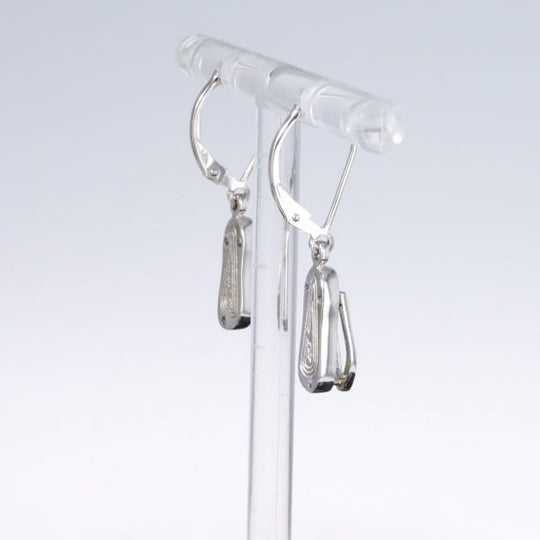 Opal Earrings Sandal Inlaid Design Lever Backs