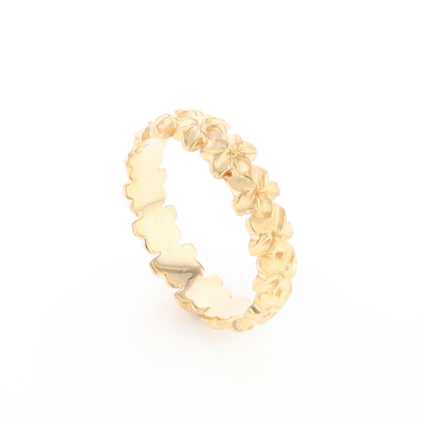 Gold Flower Eternity Ring