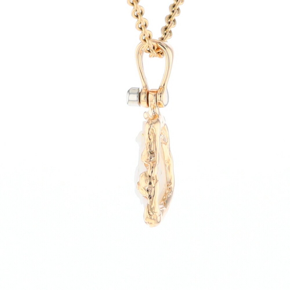 Rough Gold Quartz Freeform Pendant