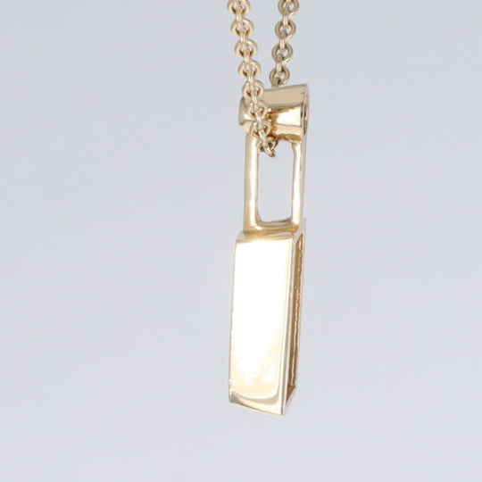 Opal Pendant Rectangle Inlaid Design with .04ctw Round Diamond