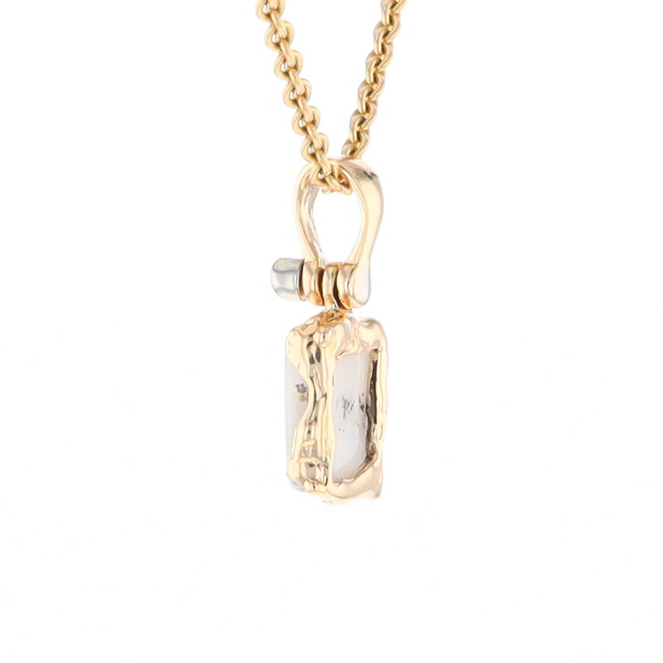 Gold Quartz Freeform Pendant (G2)