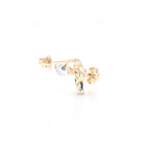Blue Sapphire Swirl Earrings