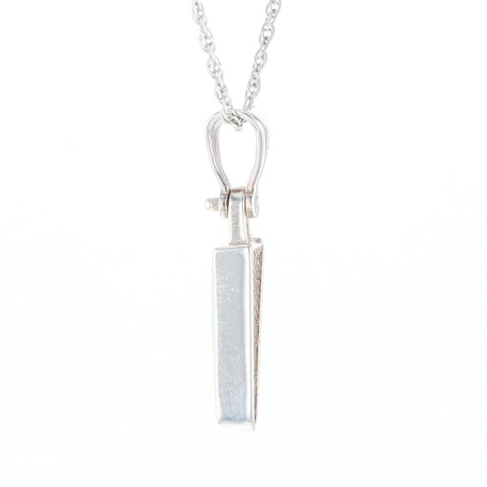 Gold Quartz Upside Down Triangle Pendant