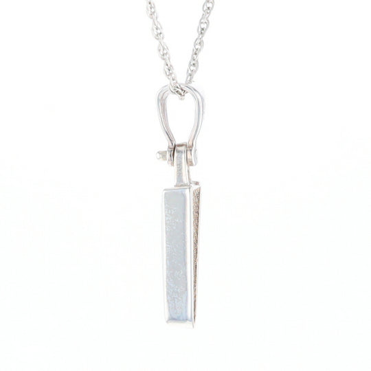 Gold Quartz Upside Down Triangle Pendant