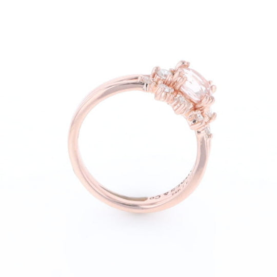 Two Ring Morganite Wedding Set