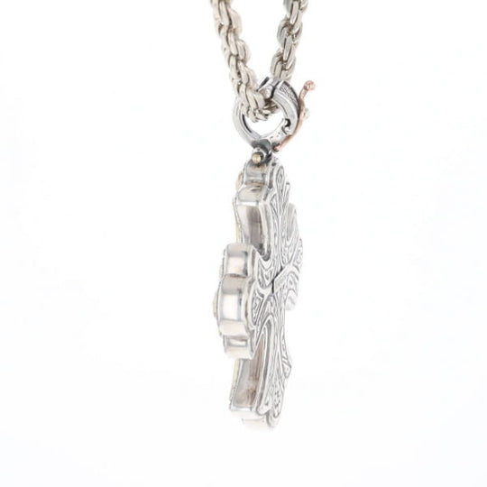 Sterling and 18K Gold Konstantino Cross Pendant