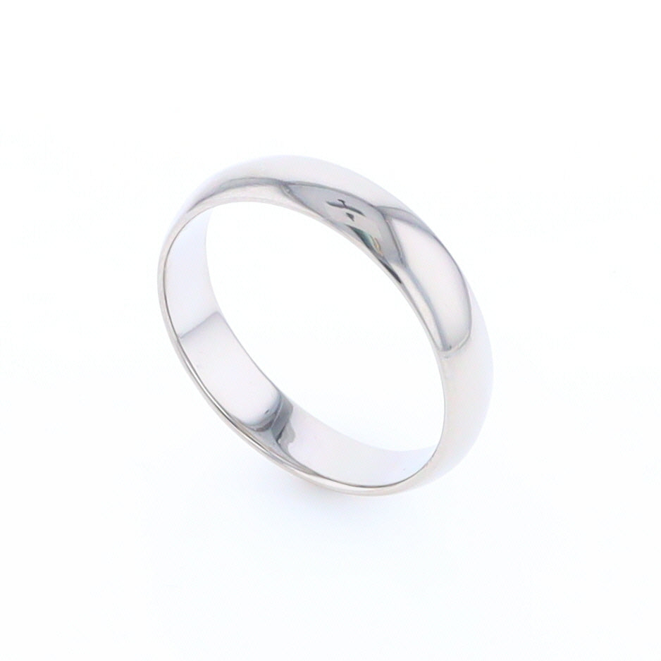 White Gold Standard Fit Wedding Band