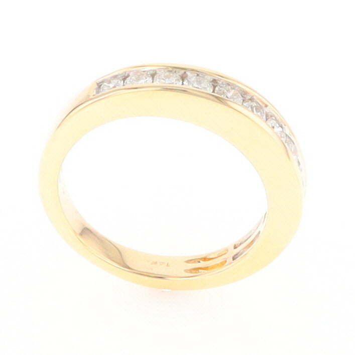 Channel Set Diamond Wedding Band in 14K Gold