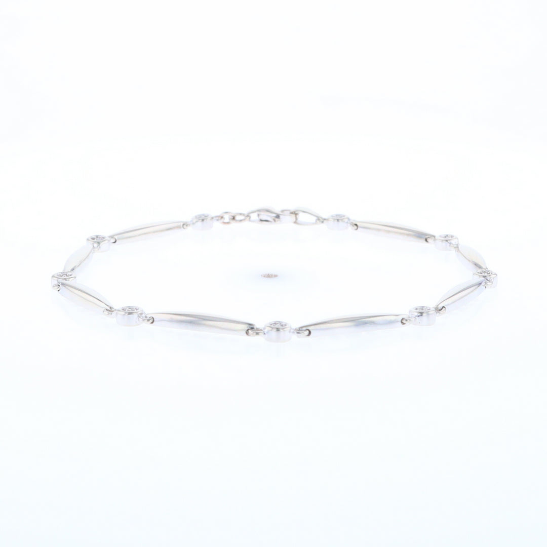 Elongated Link Diamond Bracelet