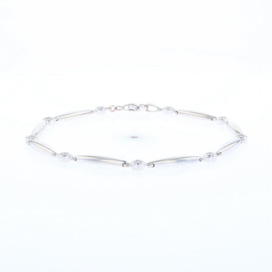 Elongated Link Diamond Bracelet