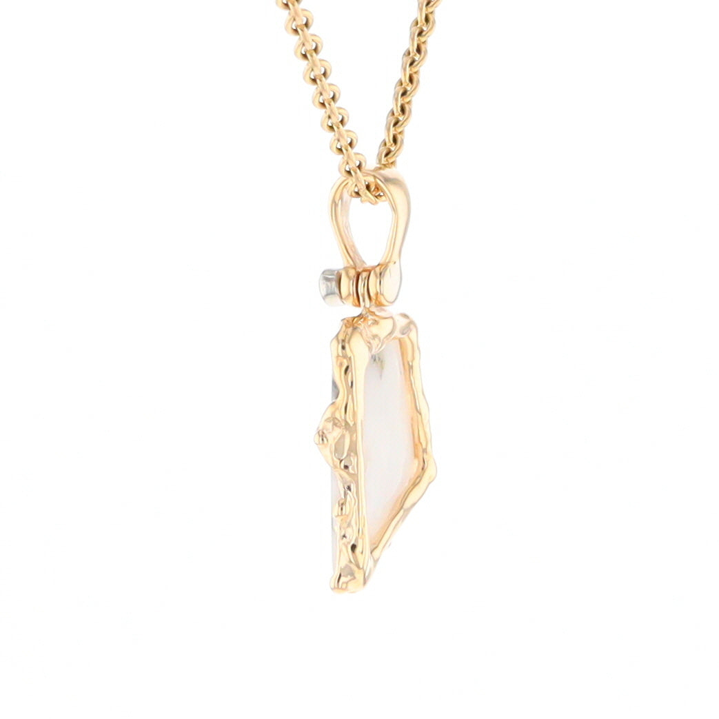 Gold Quartz Freeform Pendant (G2)