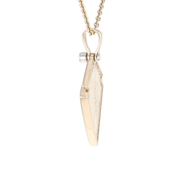 Sugilite Kite Shape Inlaid Pendant with 0.19ctw Diamonds