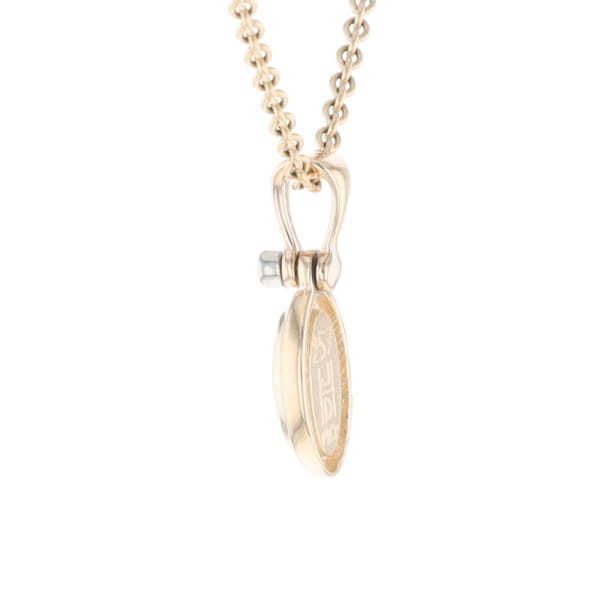 Natural pietersite oval inlaid .02ctw diamond pendant