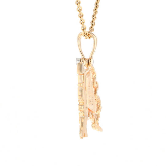 Alaska Gold Quartz Inlaid Pendant