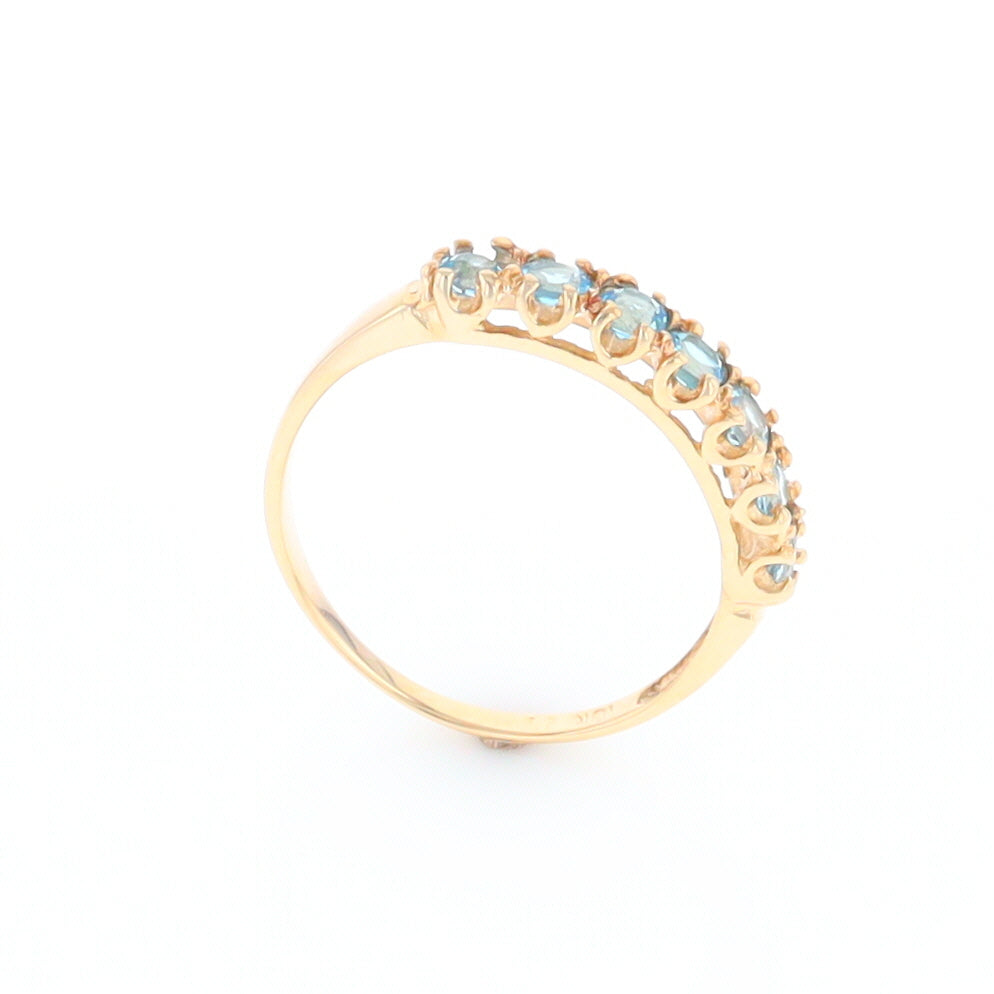 Round Blue Topaz Band