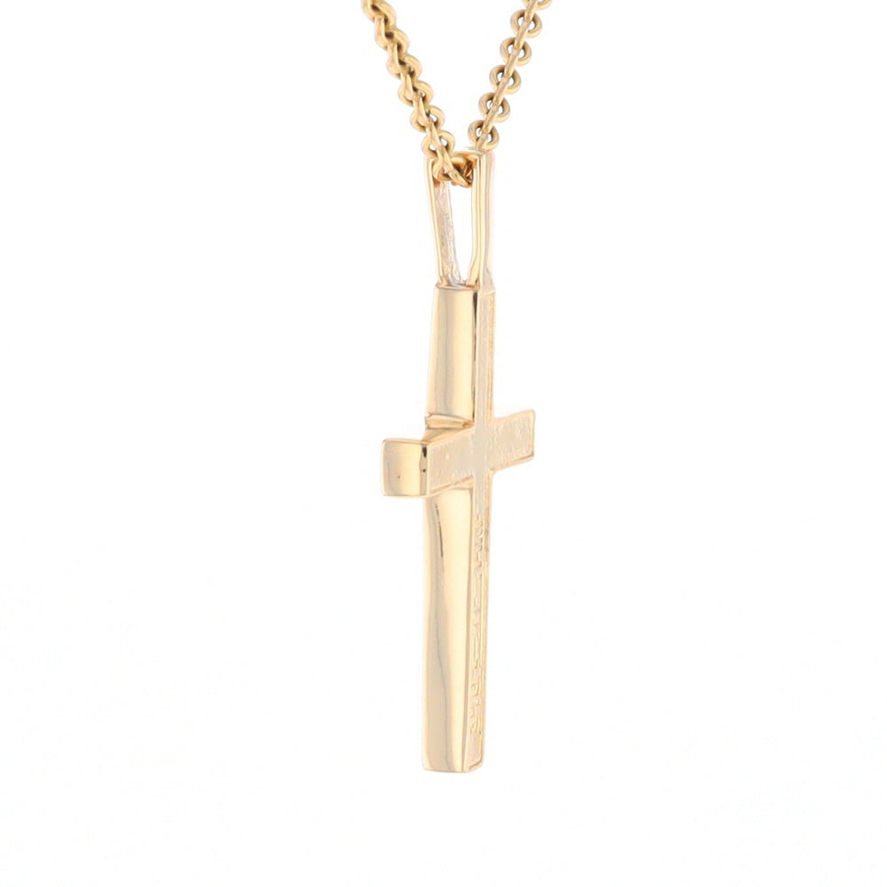 Gold Quartz Pendant 4 Section Inlaid Cross Pendant